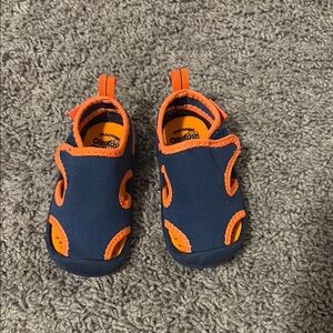Navy and Orange Water-Friendly Sandals with Ventilation